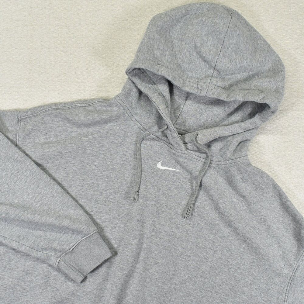 Nike Women's Phoenix Fleece Oversized Pullover Hoodie Sweatshirt Gray XL
